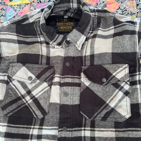 Cortech Boulevard Collective The Bender Mens Street Motorcycle Flannel Shirt M - Picture 3 of 7